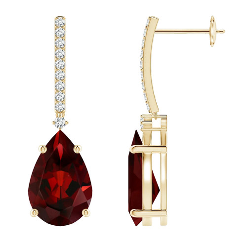 14k solid gold granat - 14k,