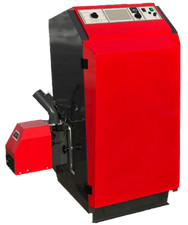 Pelletheizung-Komplett-Anlage Atmos P 14 14 kW Kessel Pufferspeicher Laddomat