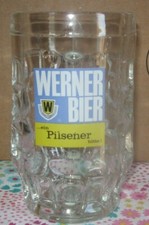 WERNER BIER GLASS DIMPLED BEER