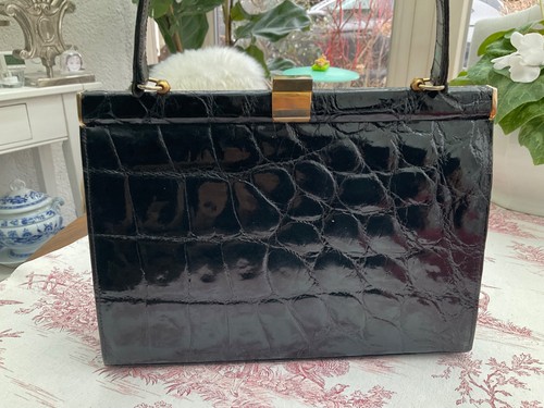 Vintage schwarz alligator - vintage,