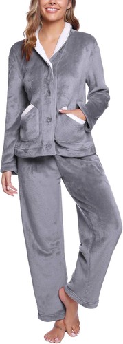 Flanell schlafanzug damen lang - schlafanzug,