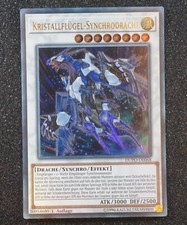 Yugioh KRISTALLFLÜGEL-SYNCHRODRACHE , dupo-de068 Ultra Rare deutsch NM 1st
