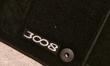 Original Velours Logo Fußmatten für Peugeot 3008 ab Bj. 2016 - sw