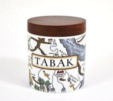 Tabaktopf Deckeldose Porzellan