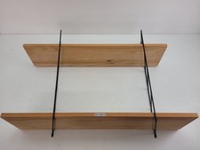 Wandregal String Regal Metall Holz 2 Böden Vintage Mid Century Deko DDR #2510575
