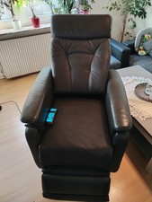 Himolla Relaxsessel mit Aufstehhilfe Echtleder Schwarz, Herzwaageposition...
