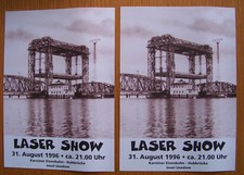 2 x Original Werbeplakat Karniner Brücke Hubbrücke Insel Usedom Laser Show 1996 
