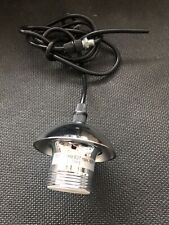 E27 Lampenfassung & Schraubring Metall mit Kabel Schwarz / Chrom Ø8/ 14cm DxL