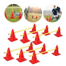 Steckhürden Set Agility Trainingszubehör Hunde & Pferde Fußballtraining Hürden