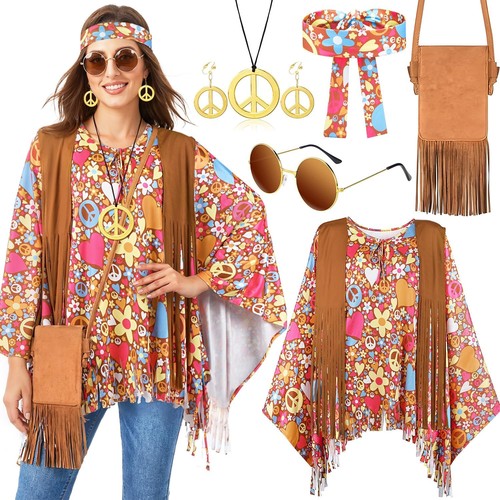 Hippie kostüm damen - hippie, 70er
