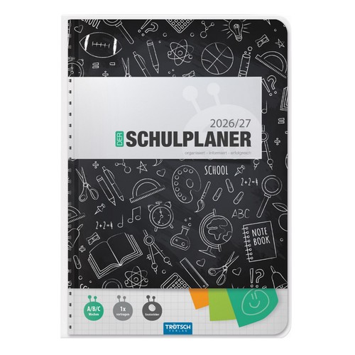 Trötsch schulplaner schwarz - schulplaner,