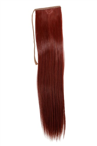 Haarteil zopf rot glatt 45cm - rot,