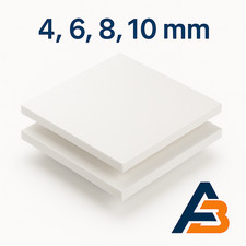 Hartschaumplatte Hartschaum PVC weiß Kunststoff Platte Zuschnitt 4,6,8,10 mm