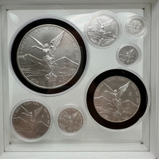 Mexiko - Libertad Siegesgöttin 2025 Stempelglanz Komplettset 1/10 - 5 Oz Silber