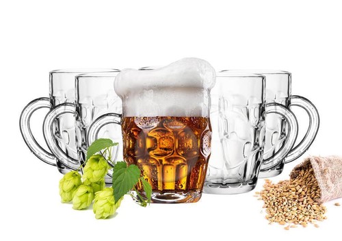 Biergläser mit henkel 400ml - mit,