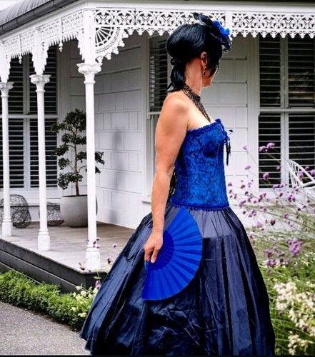 Sissi kleid schwarz blau - kleid,