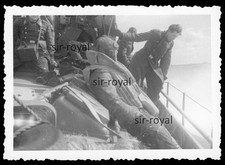 Luftwaffe Pilot mit Schwimmweste auf Schiff - WK2 Foto 10x7cm