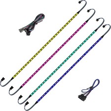 LIGHTING LED RGB PC-Lichtstreifen 4PCs 19in 5050 RGB LED-Streifen für 12V 4-Pin 