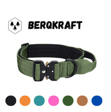 BERQKRAFT Taktisches Hundehalsband aus  Nylon Halsband mit Griff für Hunde