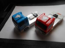 2 Mercedes Trucks Lexan 1:24 auf Plafit Chassis gebraucht auch für Carrera c