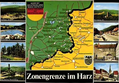 Landkarten zonengrenze im - ak,