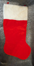Nikolaus-Weihnachtsstiefel XXL, 100 x 50 cm Plüsch /Samt mit 2 Aufhänger,