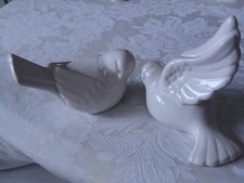 Taubenpaar weiß Keramik