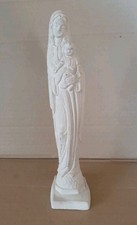Figur Skulptur, Gips 22  cm Madonna mit Kind Gebraucht Deko Handarbeit 