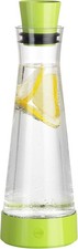 Emsa Glaskaraffe Flow Slim 1 L – Kühlstation, 4 h kalt, automatischer Verschluss