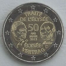 2 Euro Gedenkmünze Deutschland D 2013 Élysée-Vertrag unz