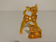 2 Vintage Deko Rehkitz Figuren