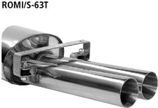 Bastuck Komplettanlage ab Kat Ausgang mittig Rover Mini 2x63mm scharf gerade