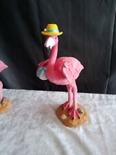 Deko-Figur/Flamingo/Strohhut/W
