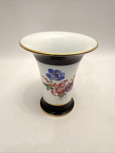 Meissen vase kobaltblau blumen - meissen,