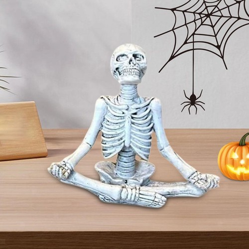 Halloween skelett statue yoga - halloween,
