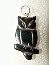 HÄMATIT  EULE  Edelstein  Anhänger  EINZIGARTIG/NEU!