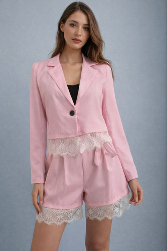 Rosa damen overall jacke - rosa, +