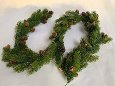 Tannengirlande mit echten Zapfen Kunsttanne Girlande Länge 180cm Kunstpflanze
