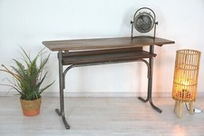 cooler alter restaurierter Schultisch Vintage Industrie Loftmöbel Arbeitstisch