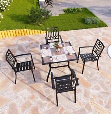 Gartengarnitur Sitzgruppe Gartenmöbel Set Garnitur Gartenset 5-teilig Stapelbare