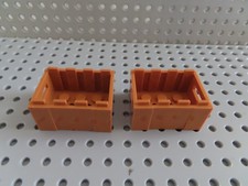 Lego 2 x Kiste Kasten Box mit Griffen 30150 3x4x2  medium nougat