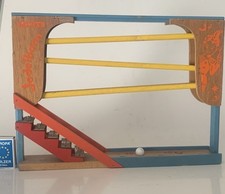 Vintage Jodelbahn von HOMAS Murmelbahn Holzspielzeug 60er Jahre Spielzeug Murmel