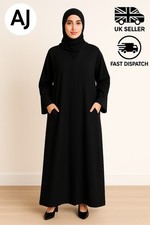 Abaya Damen Maxikleid schwarz