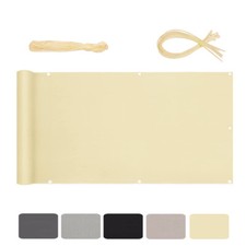 Sekey 0,75x6m Balkonsichtschutz PES Wasserdicht Sichtschutz Balkon Blickdicht