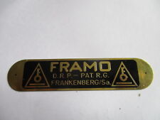 Typenschild Metallwerke Frankenberg FRAMO Schild Sattelschild Schild MZ AWO s74