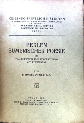 Perlen sumerischer poesie in - perlen,