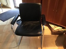 Walter Knoll Art Collection Freischwinger Konferenzstuhl - Leder schwarz