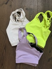 Sport BH von Amazon Gr. M Lila / Weiss / Neongelb