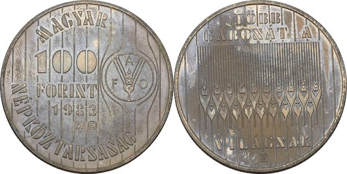 Ungarn 100 forint 1983 fao - ungarn,