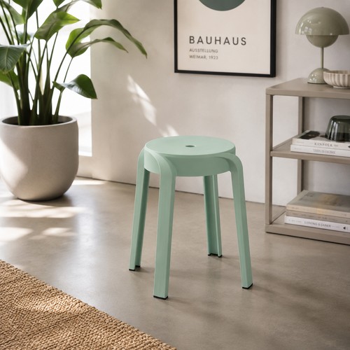 Stapelbarer kunststoff hocker - stapelbarer,